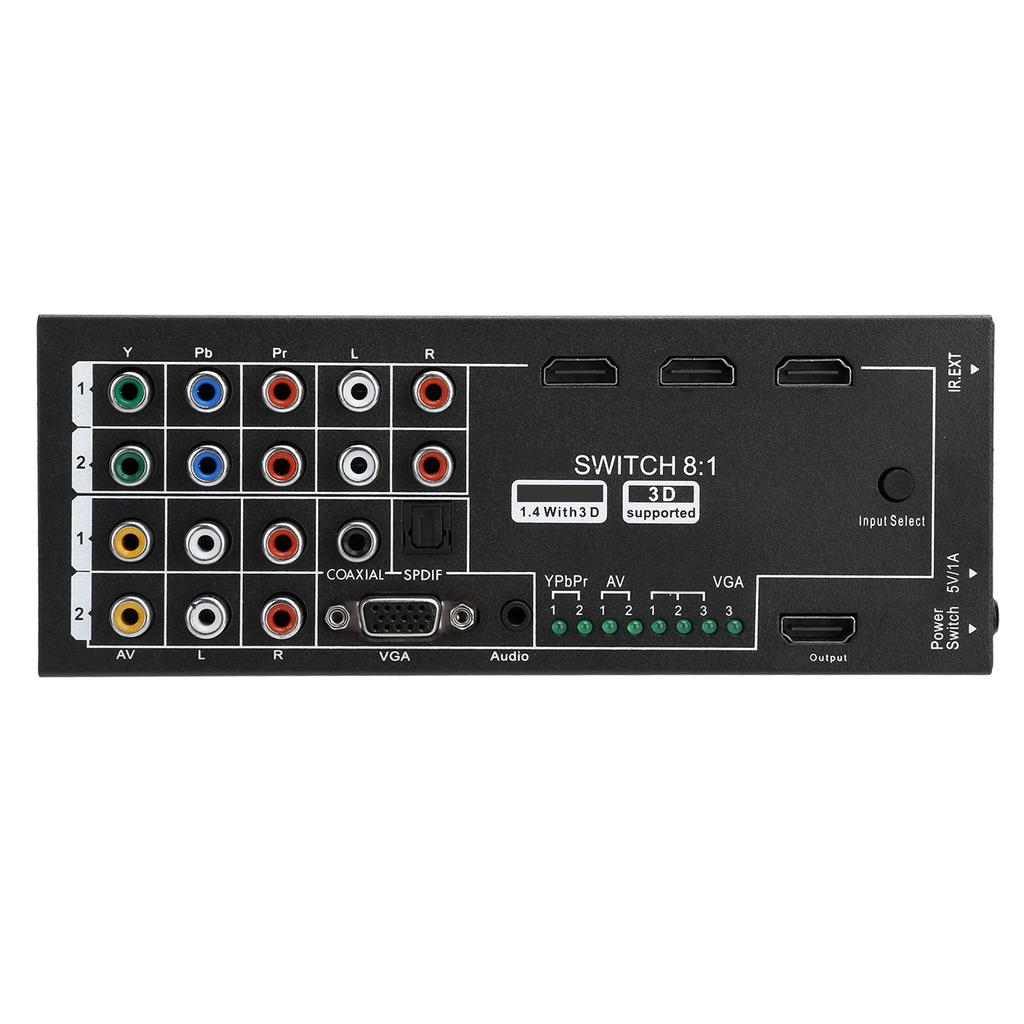 M001 Multifunktionaler HDMI-o-Extraktor-Switcher mit 8 Eingängen zu 1 HDMI-Ausgang