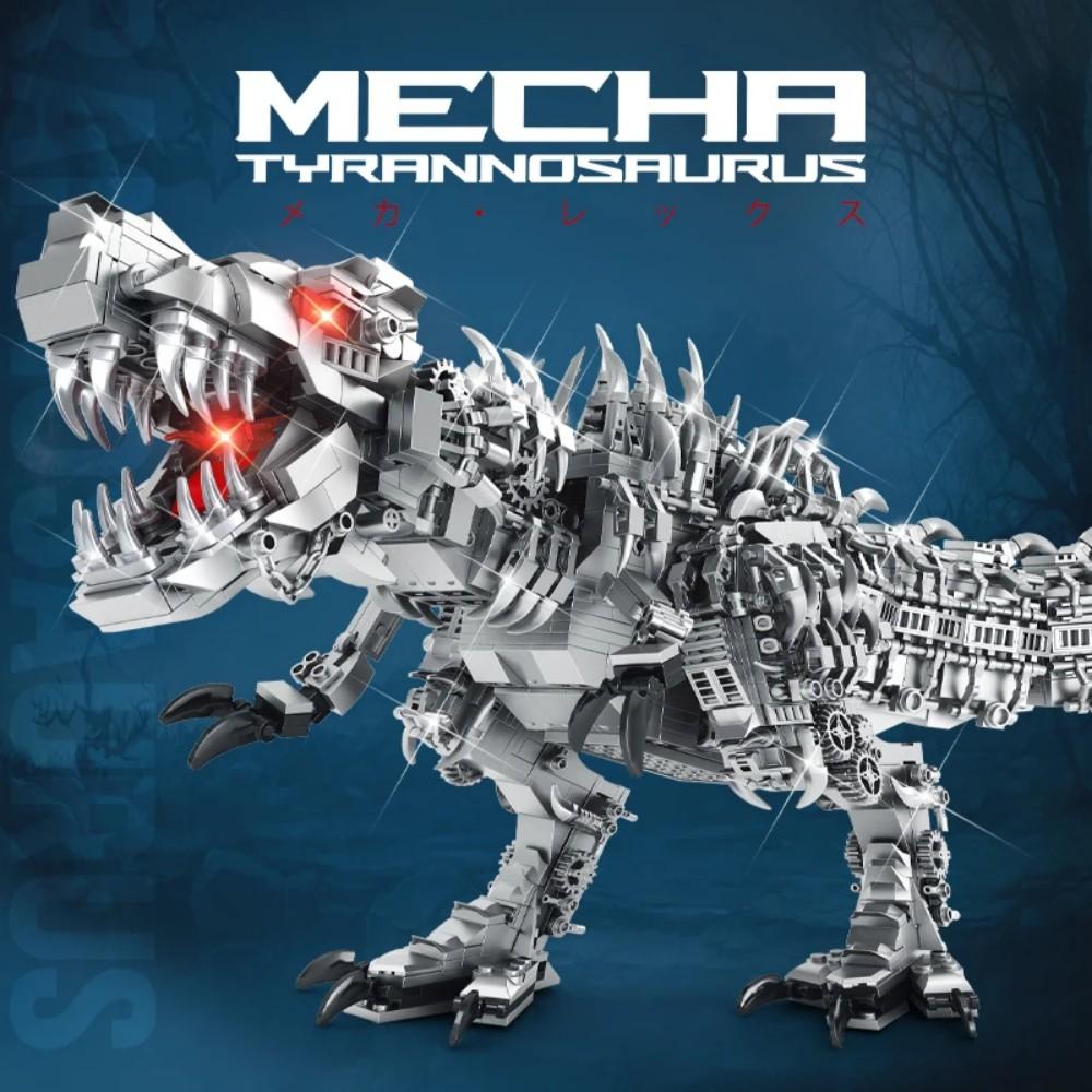 1766pcs Battle Mech T-Rex Building Blocks Articulated Robotic Dinosaur Model Kit Poseable for Display & Combat Play
