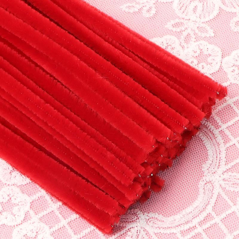 Thickened White Chenille Pipe Cleaners - Mixed Colors for DIY Bouquet Crafts