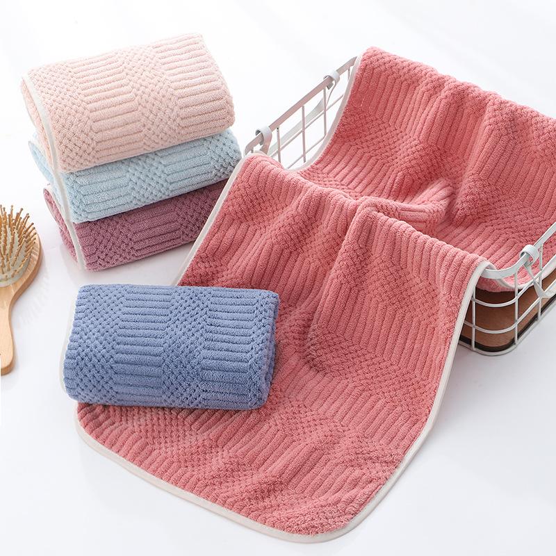 Auspicious Grid Thickened Absorbent Towel
