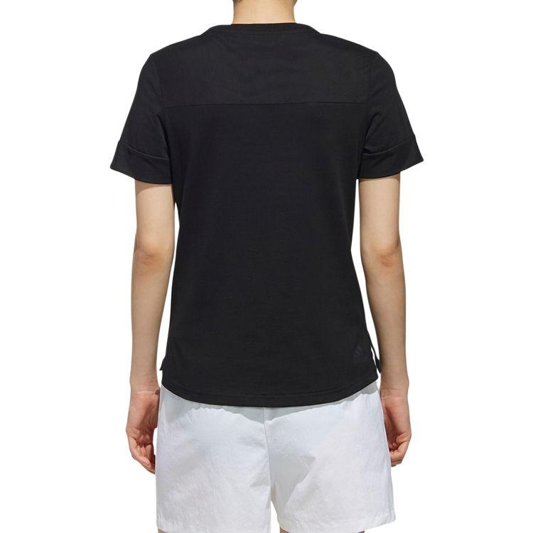 Adidas T Shirts Women's Black Crew Neck Moderate DY8637