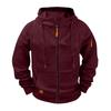 Boys' Solid Color Zipper Raglan Sleeve Fashionable Hoodie Jacket