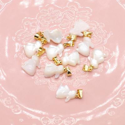 1Pcs Shell Perle Natürliche Süßwasser Shell Kaninchen-Förmigen Anhänger Für Schmuck Machen DIY Halskette Armband Ohrringe Zubehör