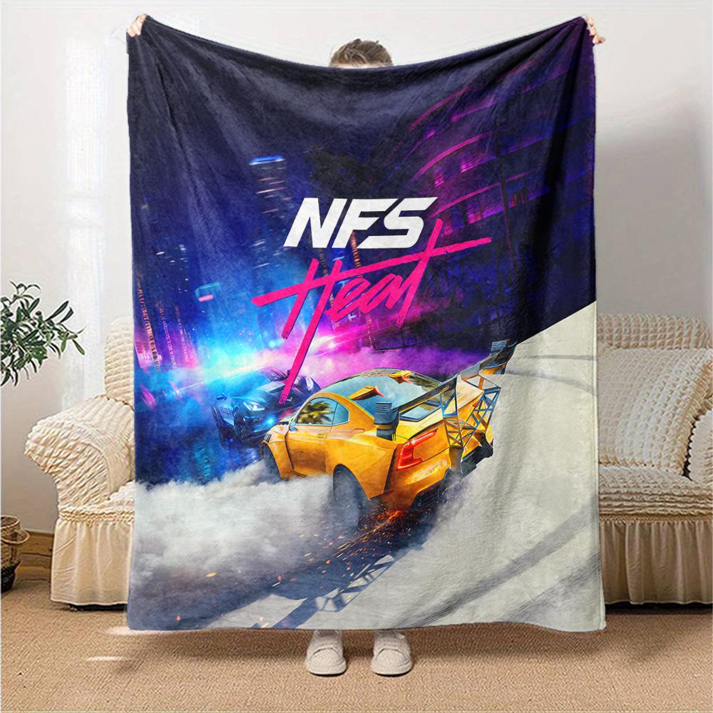 1 Stück Decke - Spiel Rocket League Print Design, Leichte Decke für Sofa, Bett - Weich & Warm, Geschenk für Alle Jahreszeiten