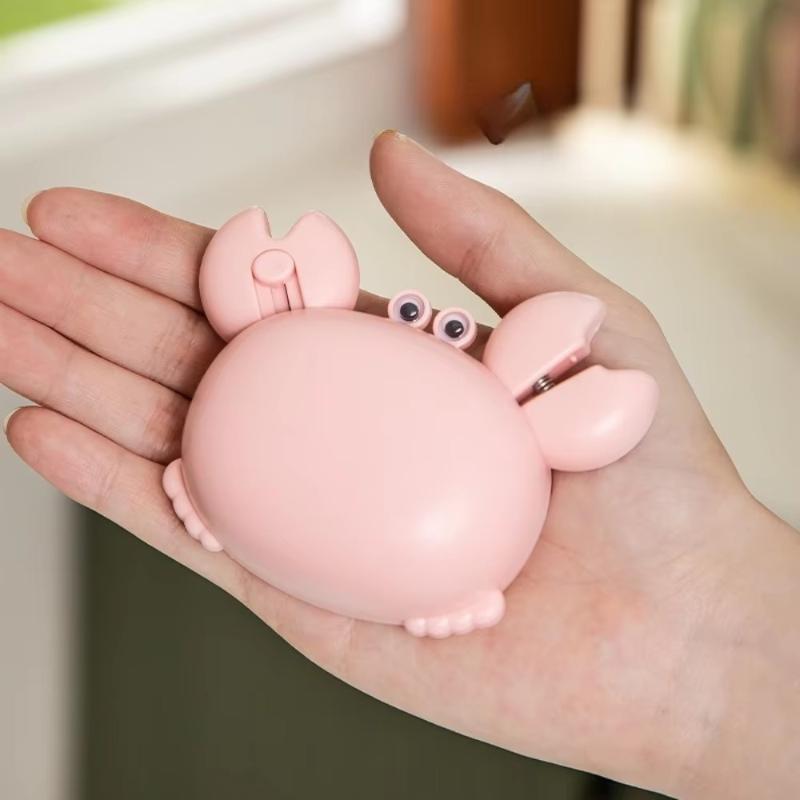 Cute Crab Shaped Multifunctional Bottle Opener With Magnetic Back Built In Mini Scissors Box Cutter For Home Kitchen Daily Use