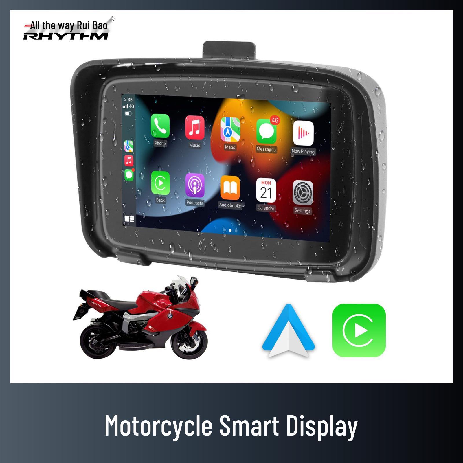 

Luribao Wireless CarPlay & Android Auto for Motorcycle Navigation