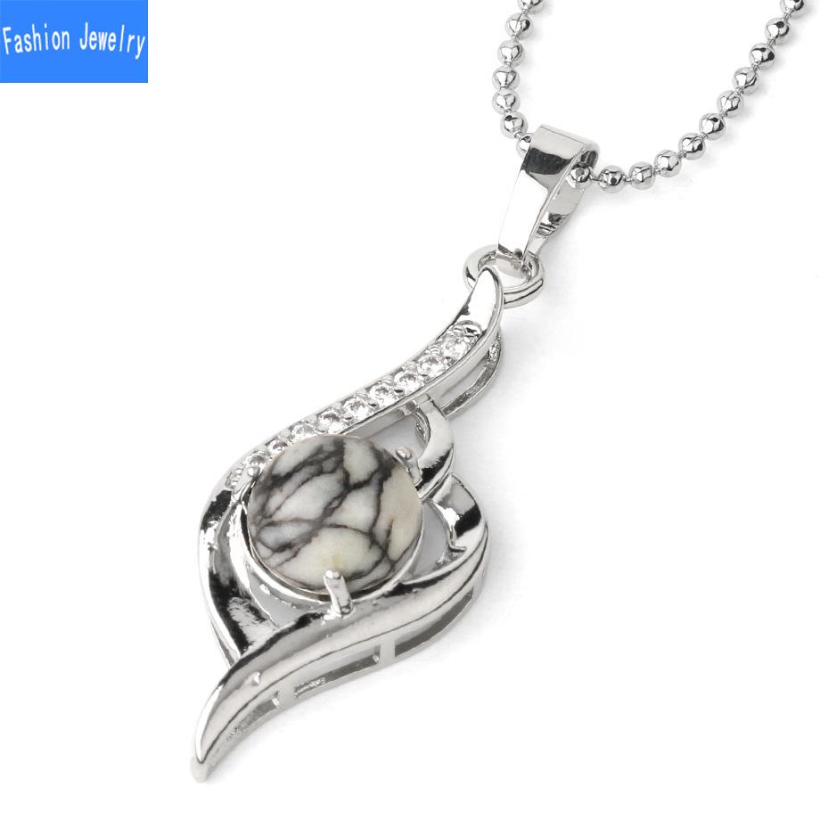 Collar con colgante de clavícula versátil de circonita de piedra de cristal natural