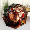 1 Stück Weihnachtsmann Kristallkugel Outdoor-Regenschirm, Automatisches Öffnen & Schließen, Faltbares Design, 8-Rippen Eisenrahmen, Festliches Geschenk für Fans, Reisende, Tägliche Nutzung