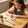 Pixuri cu Gel Ștergibile cu Animale de Fermă pentru Copii Design Drăguț cu Desene Animate Văcuță Curcan Măgar Porc Scriere Lină Pix Ușor de Șters Materiale Școlare Distractive