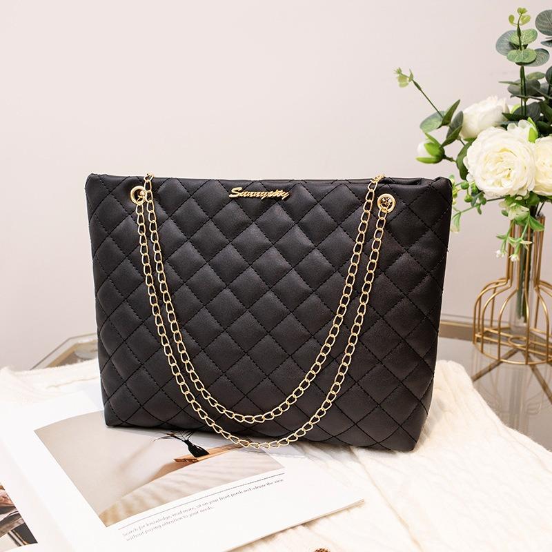 Versatile Rhombus Large Bag Women's Bag Chain Bag Women's Casual Women's Bag Large Capacity Shoulder Women's Bag