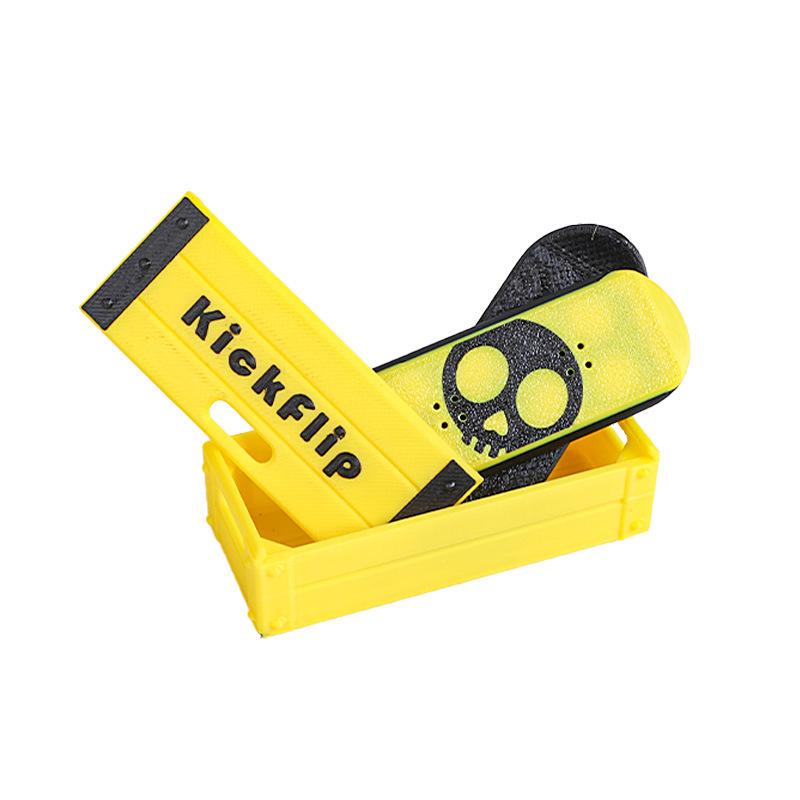 New Kickflip Magnetic Skateboard Mini Finger Skateboard 3D Printed Toy Leisure Stress Relieving Magnet Puzzle Gift For Friend