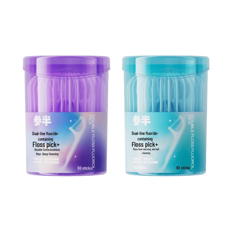 Canhalf Double-Line Fluoridated Dental Floss Combo Pack