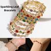 14 Colors Elegant Branch Bangles Luxury Crystal Sparkling Leaf Bracelets  Women
