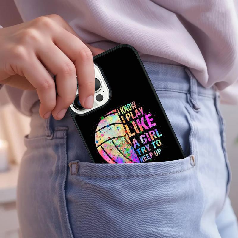 

I LOVE play volleyball Phone Case For iPhone 17 Air 15 16e 14 13 Pro Max Coque 12 11 Pro Max PLUS cover iPhone 14plus