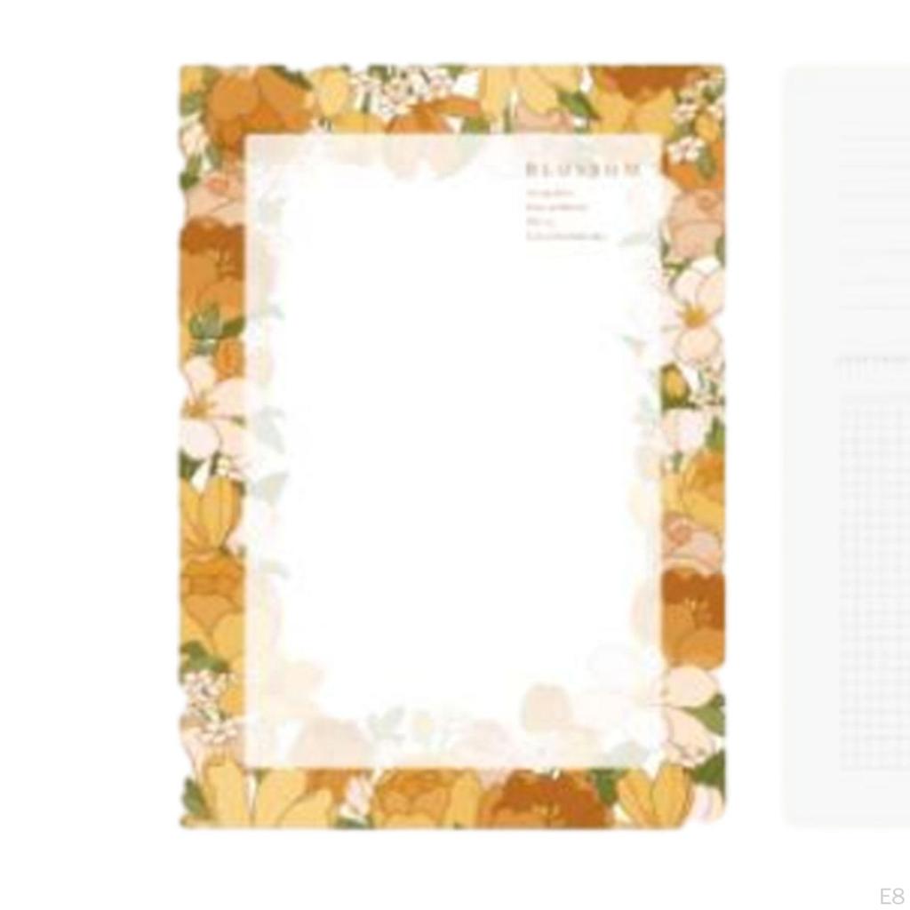 Elegant Floral Stationery Set with Lined Sheets and Matching Envelopes