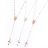 New Fashion Vintage Christian Cross Bohemia Religious Rosary Pendant Necklace for Women Charm Fashion Jewelry Gifts
