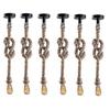 Pendant Rope Lights for Ceiling Hanging, Bulb Not Included - Pack of 6