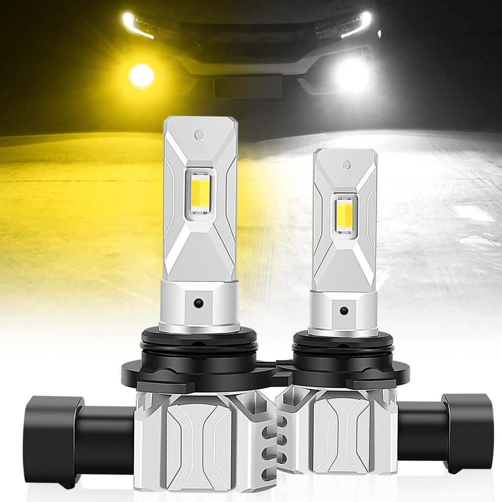 Briteye 9006 Hb4 Led Fog Lamp Led Hb4 Super CSP LED Chip Waterproof and 2 12v Car Led Fog Reset Function Set of 2 Fog, 2-color Switching, Bulb,