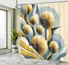 Eucalyptus Leaves Shower Curtain, Gloomy Love Of Nature On Neutral Watercolor Art Background, Cloth Fabric Bathroom De