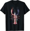 Mardi Gras Shirt Fleur De Lis Crawfish Shirt American Flag Gift Unisex T-Shirt