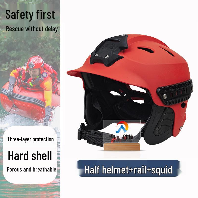 Marine Safety Helmet: Breathable, Impact-Resistant Full Face Protection for Water Sports and Flood Area Rescue.