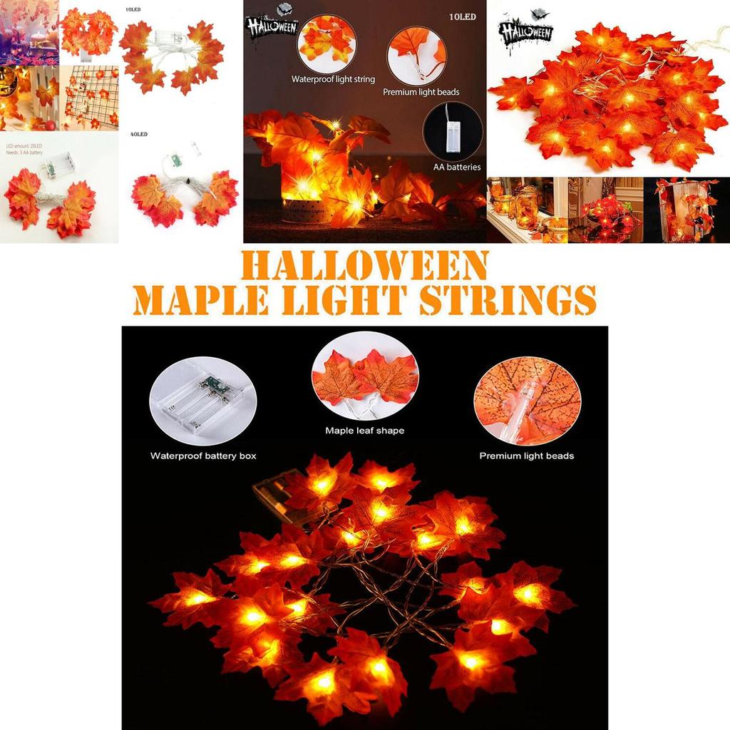 20 LED Ahornblatt Lichterkette, die eine energieeffiziente Herbstatmosphäre schafft