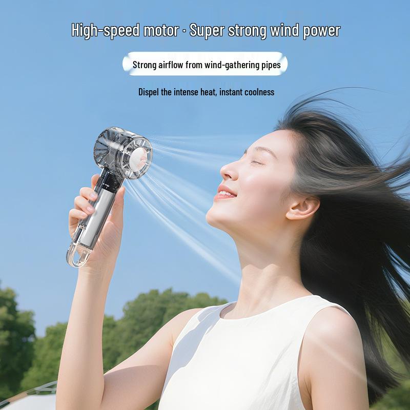 Portable USB Rechargeable High-Wind Ice Pack Fan with Cooling Technology