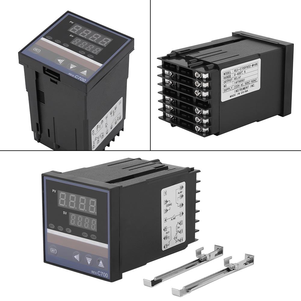 REX C700 0 400 Celsius  Digital PID Temperature Controller Thermocouple Input Relay Output 220V