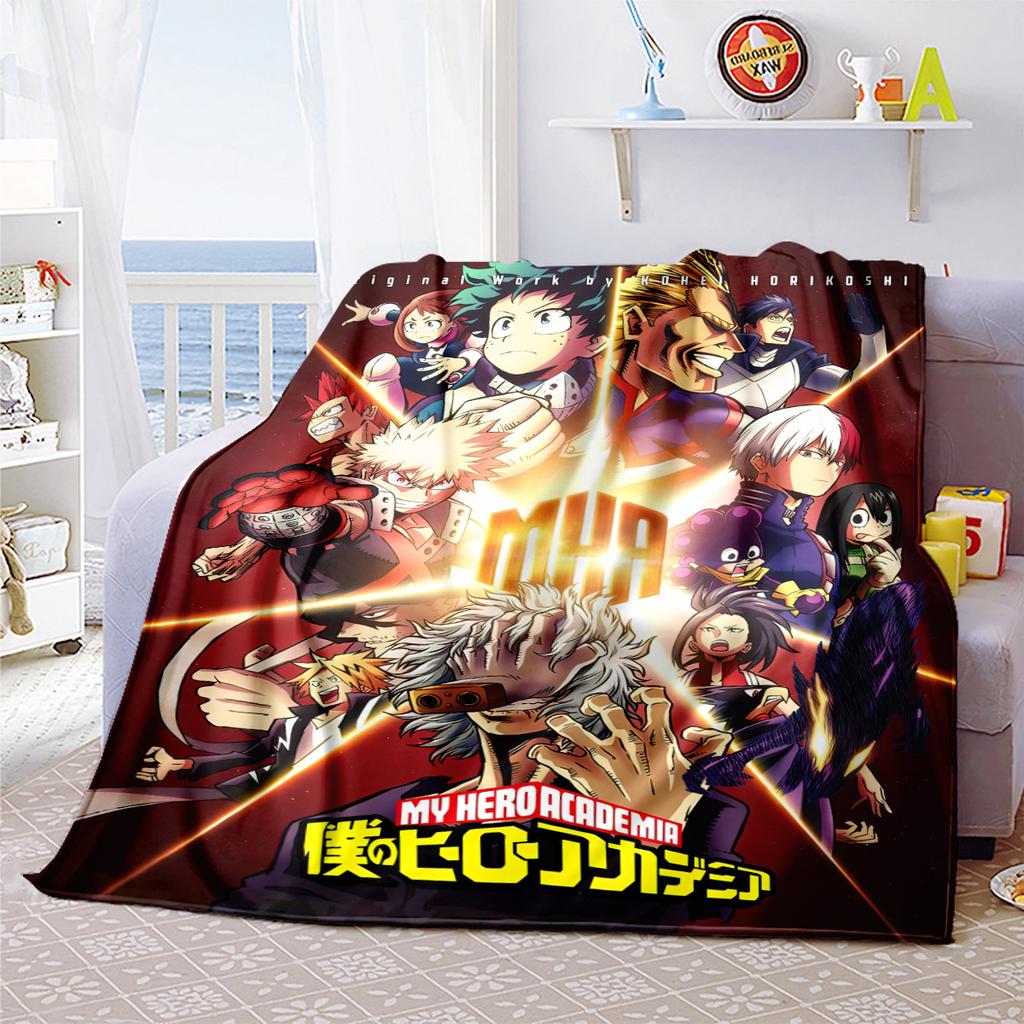 Hero Academia Anime Blanket Soft Comfortable All Seasons Suitable Sofa Office Nap Travel Festive Gift