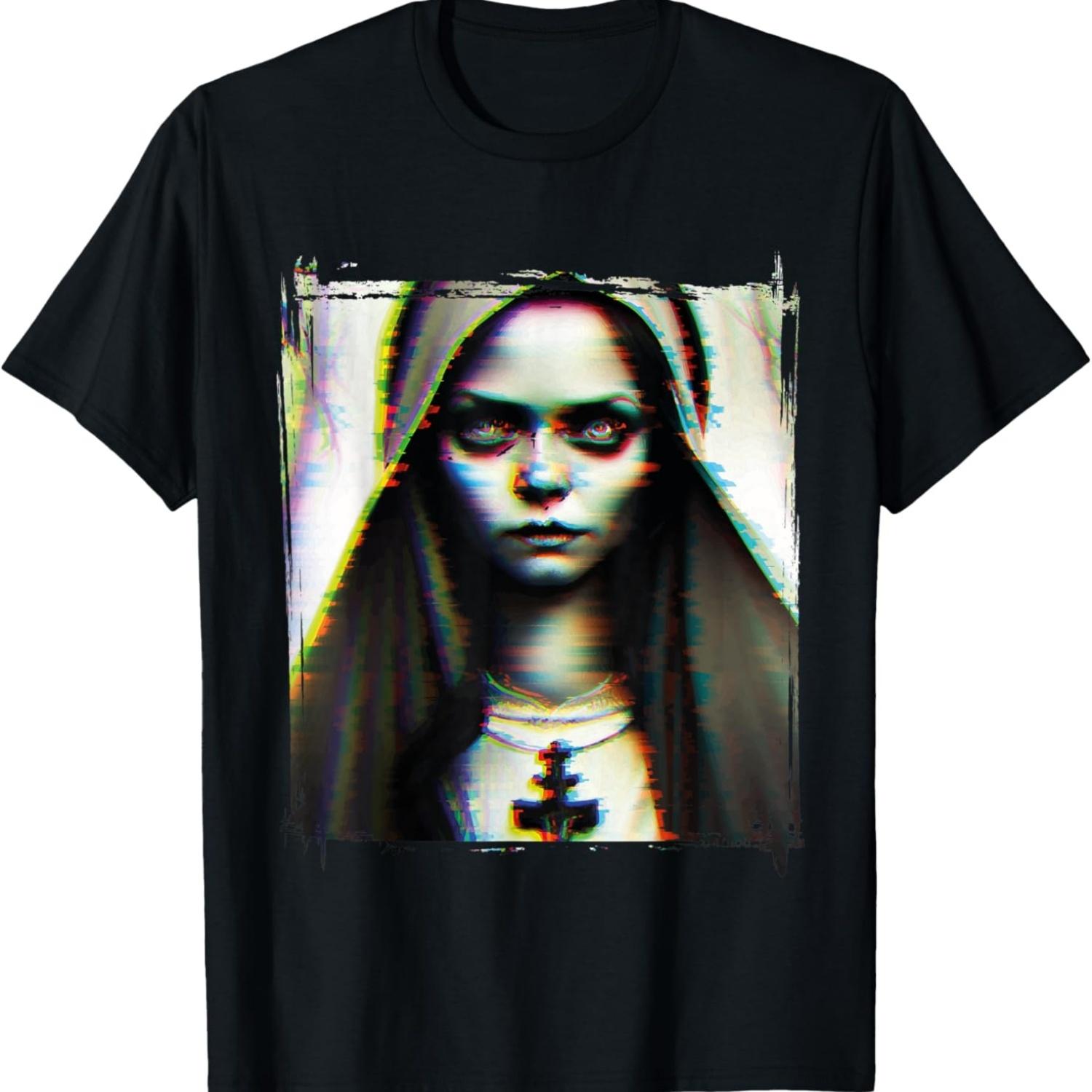

Goth Aesthetic Grunge Occult Emo Satanic Waporwave Nun T-Shirt XXXXXL чорний