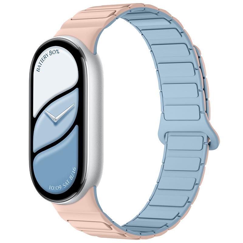 Magnetiskt looparmband för Mi Band 10 Rem Silikon Sportarmband för Xiaomi Mi Band 10 9 8 Correa Band Armbandsaccessoarer
