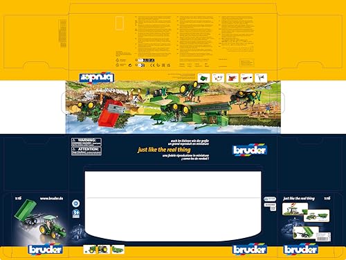 Bruder JD5115M Tractor & Green Trailer BR02108