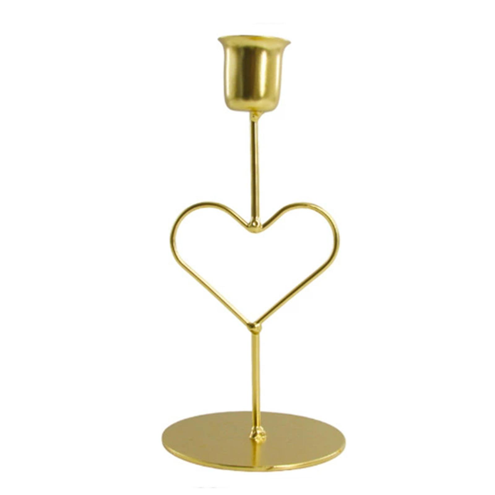 

Minimalist Heart Bowknot Romantic Candle Holder Decorative Home Accent Vintage Style Tabletop Ornament for Candlelight Dinner Setting One Size