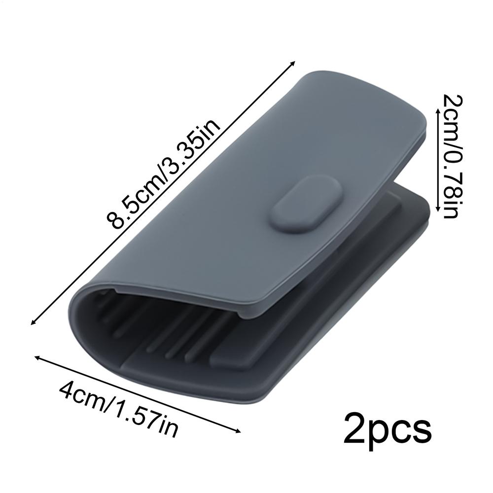 

Silicone Pot Handle Cover 2 Pieces Silicone Pot Handle Holders Non-slip Insulation Pad Protection Kitchen Accessories сірий