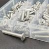 184pcs M6 Stainless Steel Beveled Flat Head Hex Socket Head Screws, Flange Nuts, Furniture Screws, Bed Repair Screws
