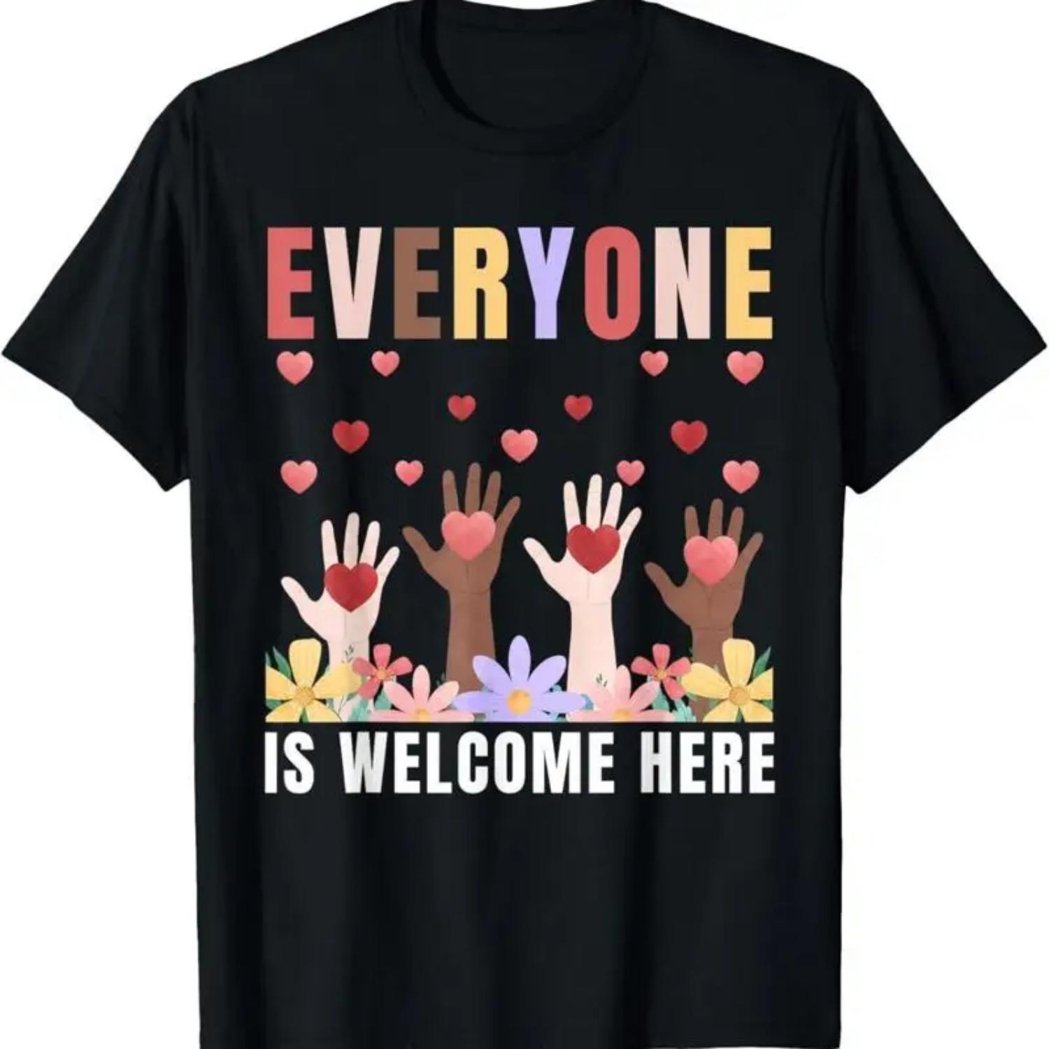 Everyone Is Welcome Here T Shirt XXXXXL чёрный