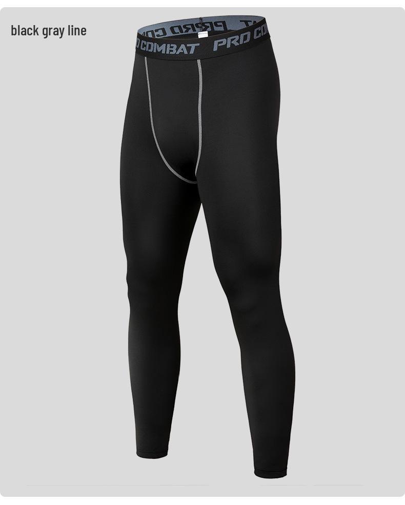 Herrars snabbtorkande sporttights: Andningsbara elastiska byxor för löpning, basket och cykling