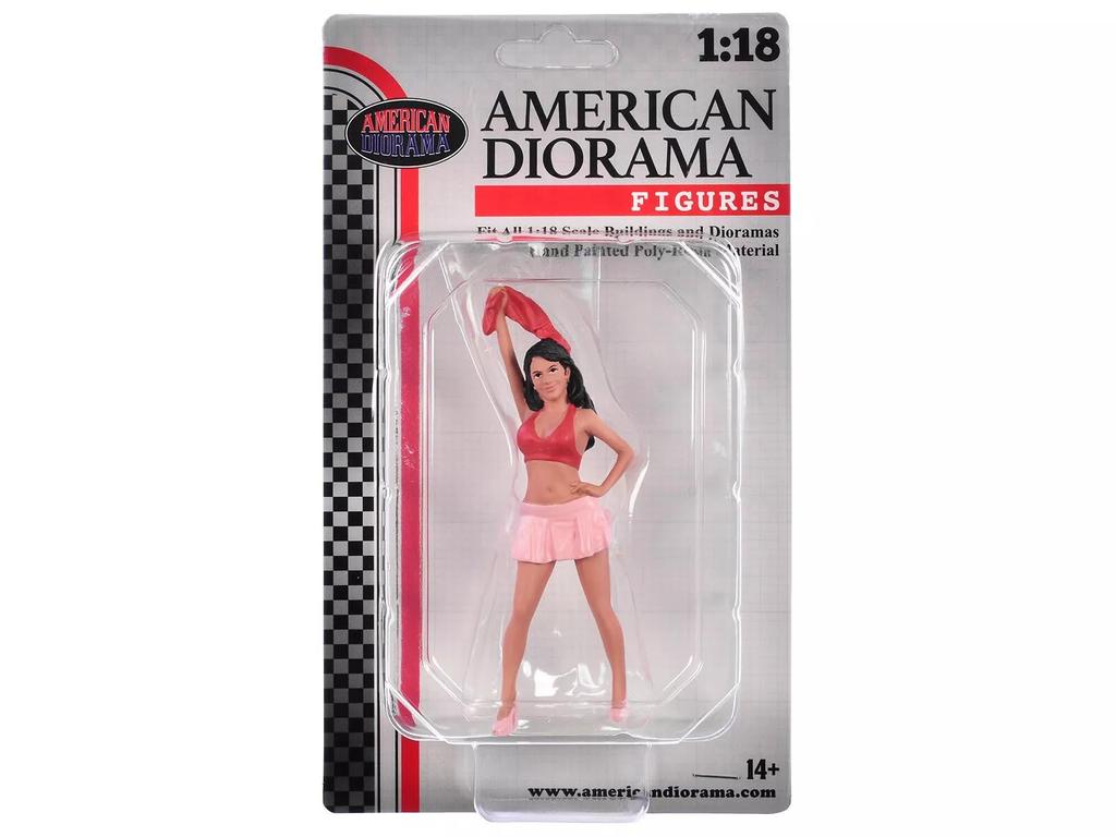 American Diorama 1/18 Scale Race Starter Female Figure, Series 2, #2 (Imported)