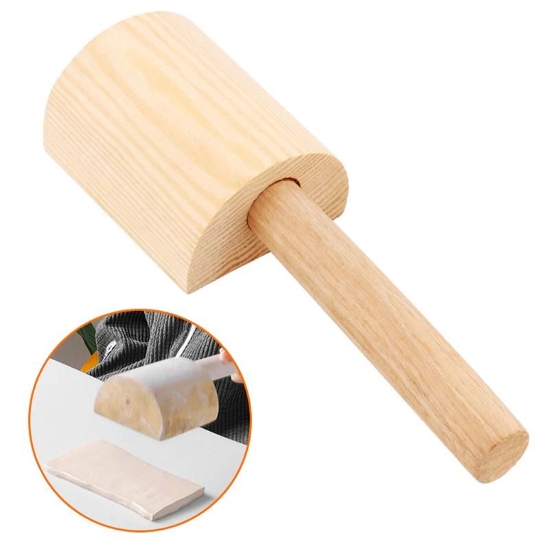 Kleigereedschap Houten Aardewerk Peddel met Handvat, Aardewerk Gereedschap Beeldhouwkussen Klei Peddel voor Aardewerk Keramische Klei Vormen