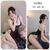 Sexy lingerie sexy lace suspender long dress high split ends seduction pajamas women's uniform suit
