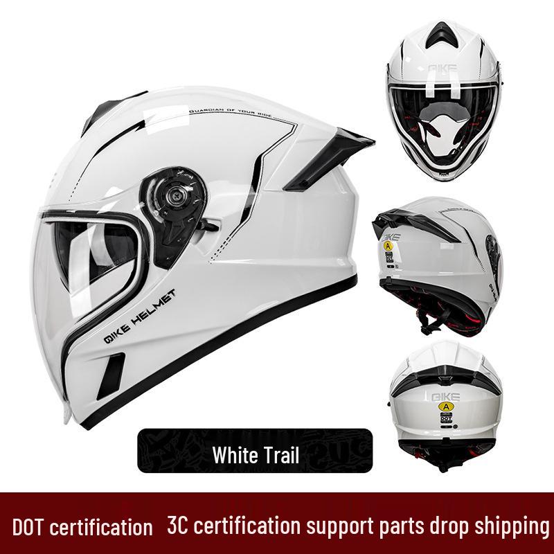 2025 Ghost Face Dual Visor Motorcycle Helmet: Anti-fog Full Face, Unisex with Drinking Feature