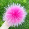 13 15 cm DIY Naturfarbe Echte Waschbärfell Pompons Für Taschen Gestrickte Mütze Hüte Echtes Fuchs Fell Pompon