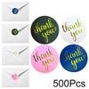 500Pcs/Roll Thank You Sticker Thank You Sealing Tape Self-adhesive Wedding Decor Labels Baking Cake Stickers Circular Gifts Bags