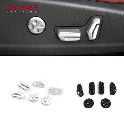 For Peugeot 508 Allure SW GT 2018  Accessories ABS Carbon Fiber Car Seat Adjustment Switch Cover Trim Car Styling 6pcs