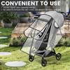 Stroller Rain Cover EVA Waterproof Rain Cover Baby Stroller Accessory With Vent Holes Double Zipper Closure Clear Stroller Cover