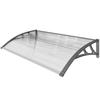 Front Door Canopy, Outdoor Awning, Rain Shelter, 110 X 60cm, Grey