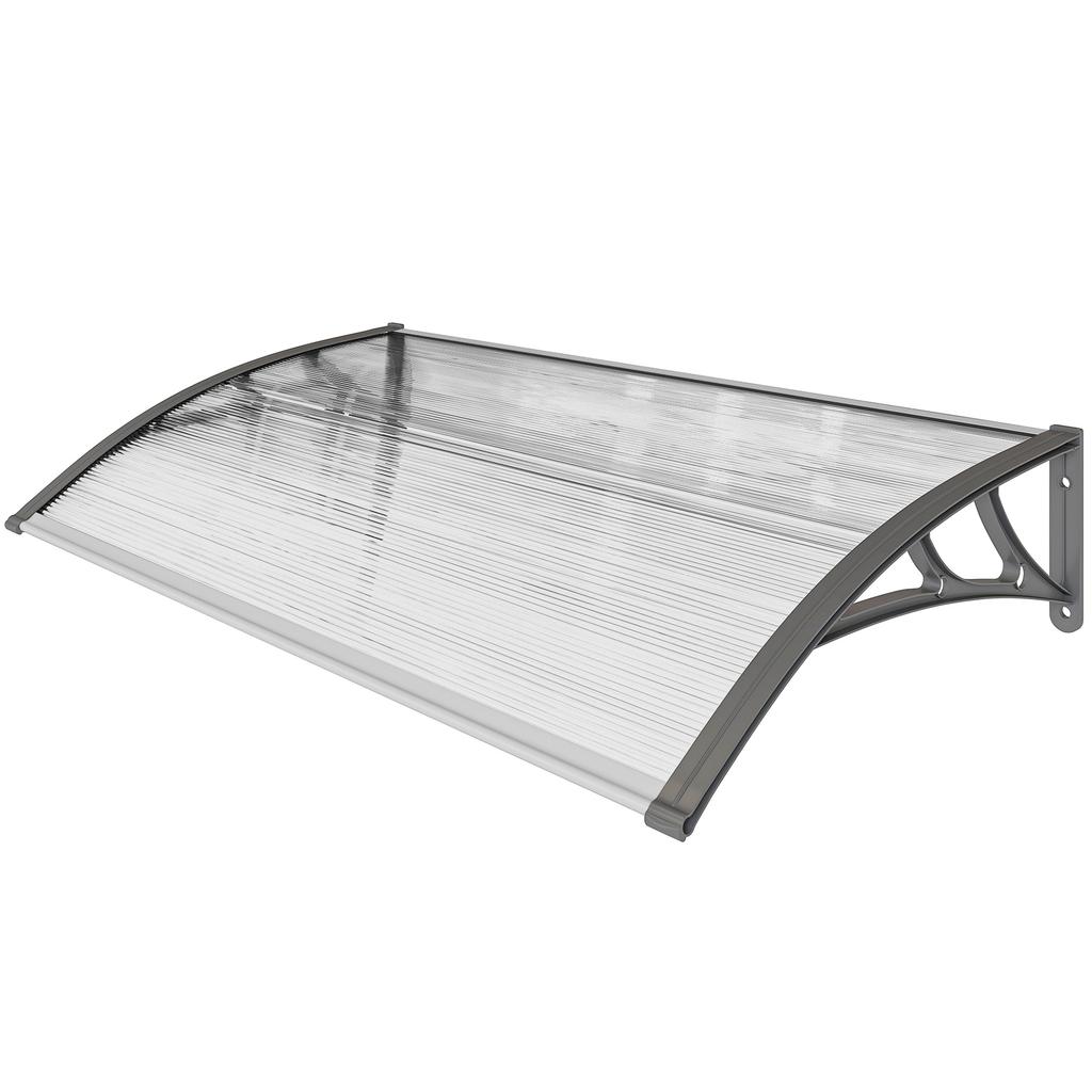 Front Door Canopy, Outdoor Awning, Rain Shelter, 110 X 60cm, Grey