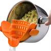 Clamp-on Filter, Silicone Pasta Filter Kitchen Small Tool, Foldable Filter Pot Suitable for Noodles, Vegetables, Fruits, Pasta