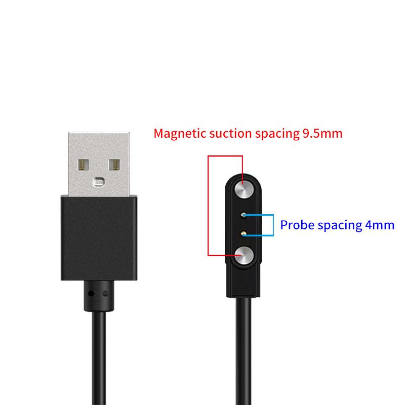 2 Pins 4Pins Smartwatch Dock Magnetic Charger Adapter Usb Charging Cable Cord For Smart Watch Power Charge Wire Accessories