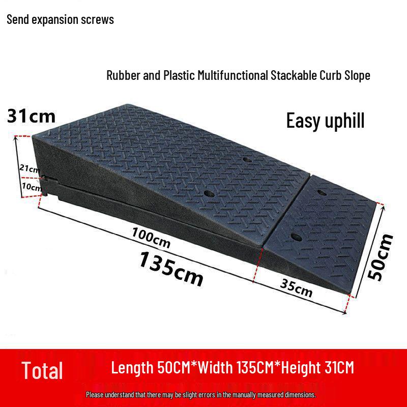 Rubber and Plastic Sloped Threshold Ramp Pad